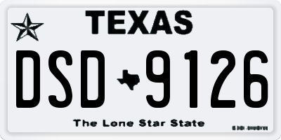 TX license plate DSD9126