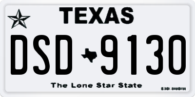 TX license plate DSD9130