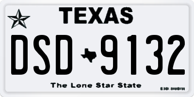 TX license plate DSD9132
