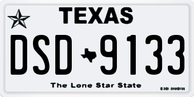 TX license plate DSD9133