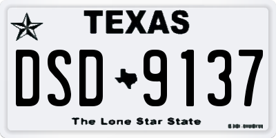 TX license plate DSD9137