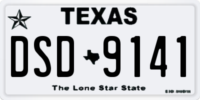 TX license plate DSD9141