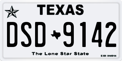 TX license plate DSD9142