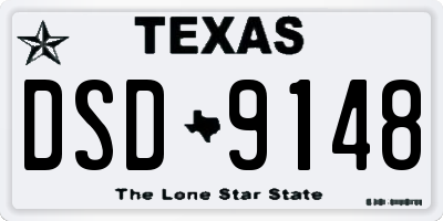 TX license plate DSD9148