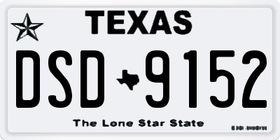 TX license plate DSD9152