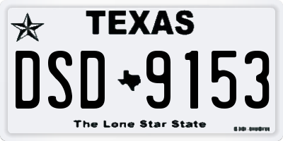 TX license plate DSD9153