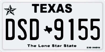 TX license plate DSD9155