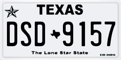 TX license plate DSD9157