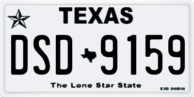 TX license plate DSD9159