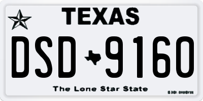 TX license plate DSD9160