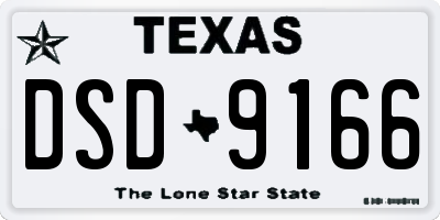 TX license plate DSD9166