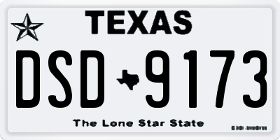 TX license plate DSD9173