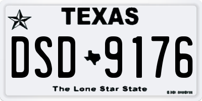 TX license plate DSD9176