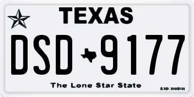 TX license plate DSD9177