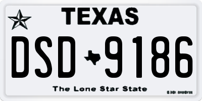 TX license plate DSD9186