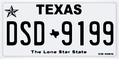 TX license plate DSD9199