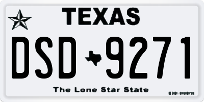 TX license plate DSD9271