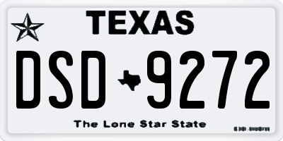 TX license plate DSD9272