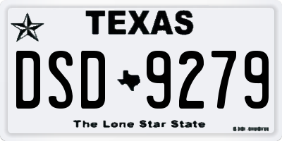 TX license plate DSD9279