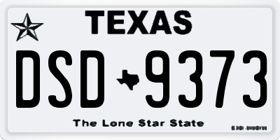 TX license plate DSD9373