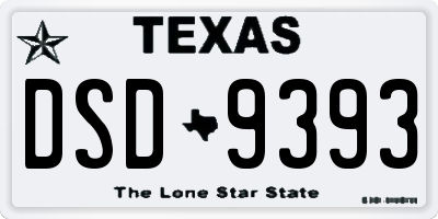 TX license plate DSD9393