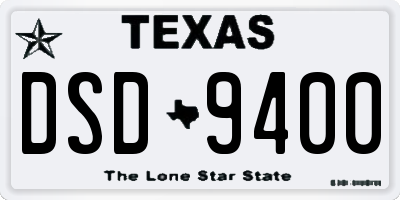 TX license plate DSD9400