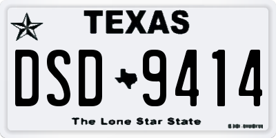 TX license plate DSD9414