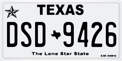 TX license plate DSD9426