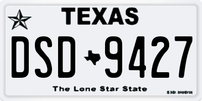 TX license plate DSD9427