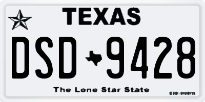 TX license plate DSD9428