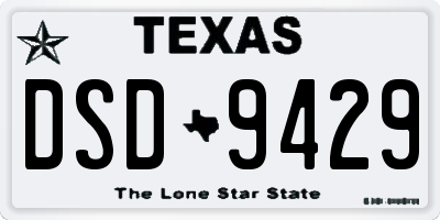 TX license plate DSD9429