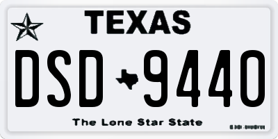 TX license plate DSD9440
