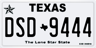 TX license plate DSD9444