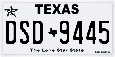 TX license plate DSD9445
