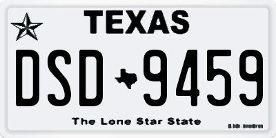 TX license plate DSD9459