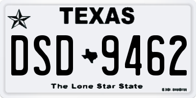 TX license plate DSD9462