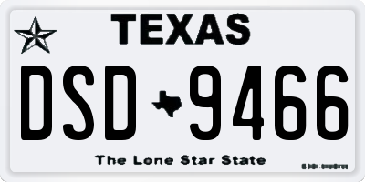 TX license plate DSD9466