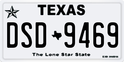 TX license plate DSD9469