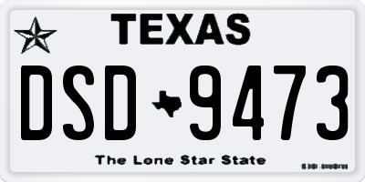 TX license plate DSD9473