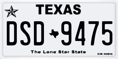 TX license plate DSD9475