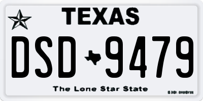 TX license plate DSD9479