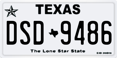 TX license plate DSD9486
