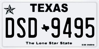 TX license plate DSD9495