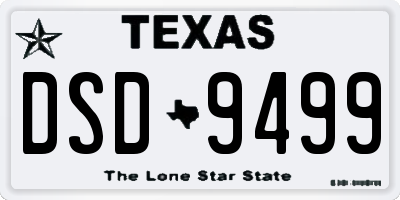 TX license plate DSD9499