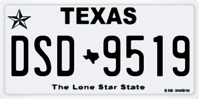 TX license plate DSD9519