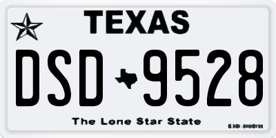 TX license plate DSD9528