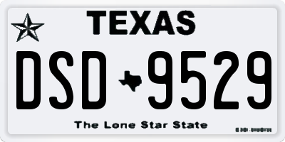 TX license plate DSD9529
