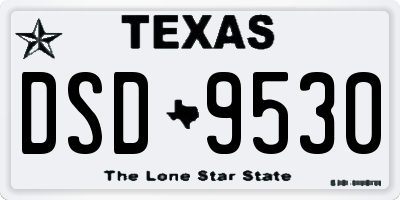 TX license plate DSD9530