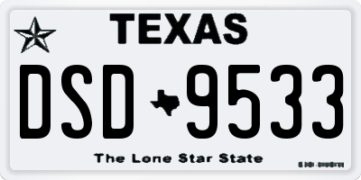 TX license plate DSD9533