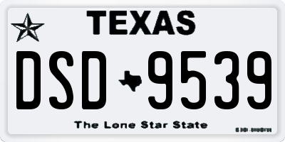 TX license plate DSD9539